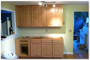 KITCHEN INSTALL - Installed beautiful cabinets in a Kensington, NH country home.