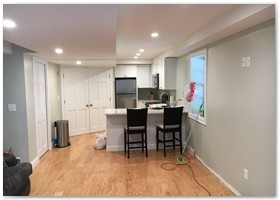 Remodeled Basement in New Hampshire.